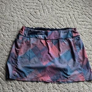 Smartwool Women's Geometric Skort - Blue and Pink
